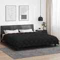 vidaXL Zimowa Kołdra Czarny i Taupe 200 x 200 cm Mikrofibra