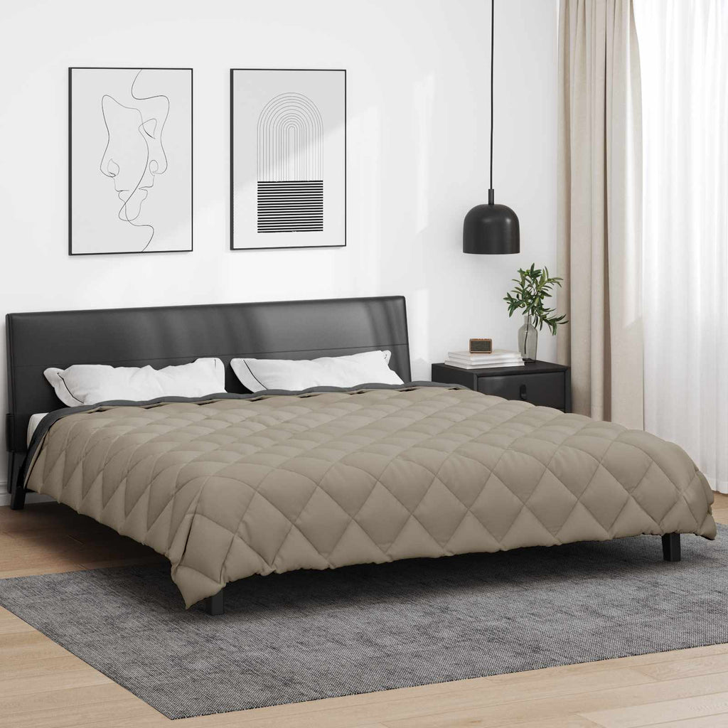 vidaXL Zimowa Kołdra Jasnoszary i antracytowy 240 x 260 cm Mikrofibra