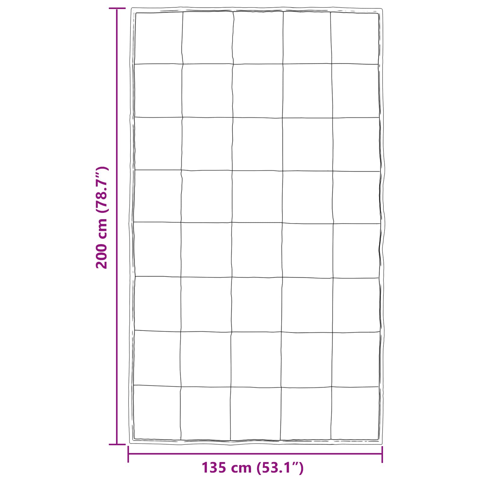 vidaXL Letni Kołdra złoty 135 x 200 cm Satyna i Mikrofibra