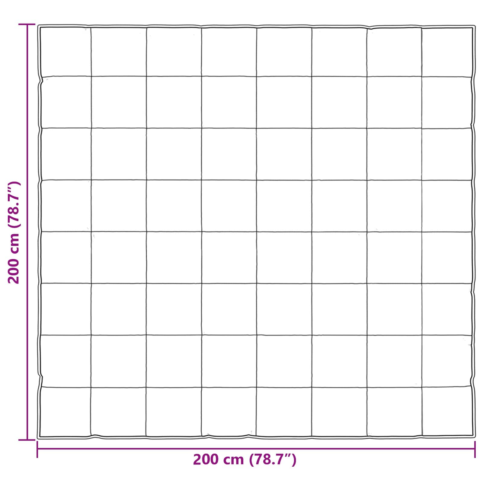 vidaXL Kołdra na cały rok Czarny 200 x 200 cm Satyna i Mikrofibra