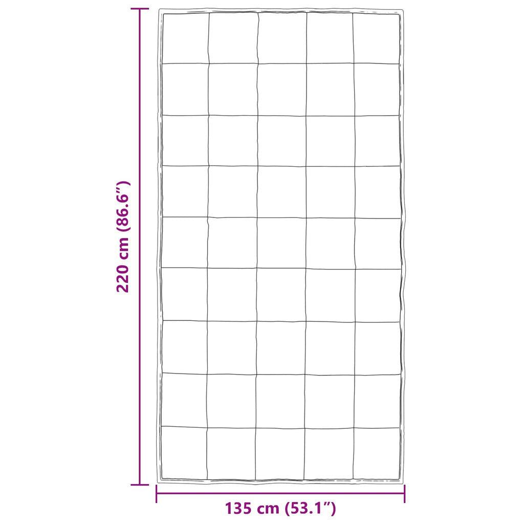 vidaXL Zimowa Kołdra złoty 135 x 220 cm Satyna i Mikrofibra