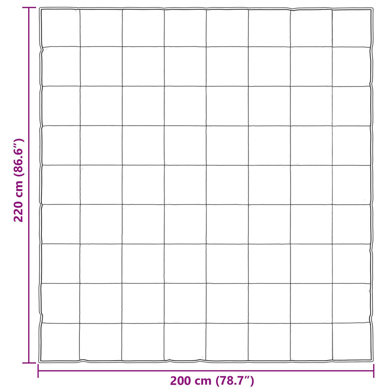 vidaXL Zimowa Kołdra złoty 200 x 220 cm Satyna i Mikrofibra