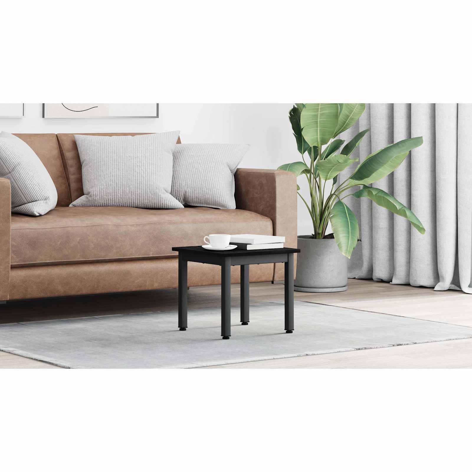 vidaXL Stolik kawowy Czarny Dąb 40 x 40 x 36 cm Drewno inżynieryjne
