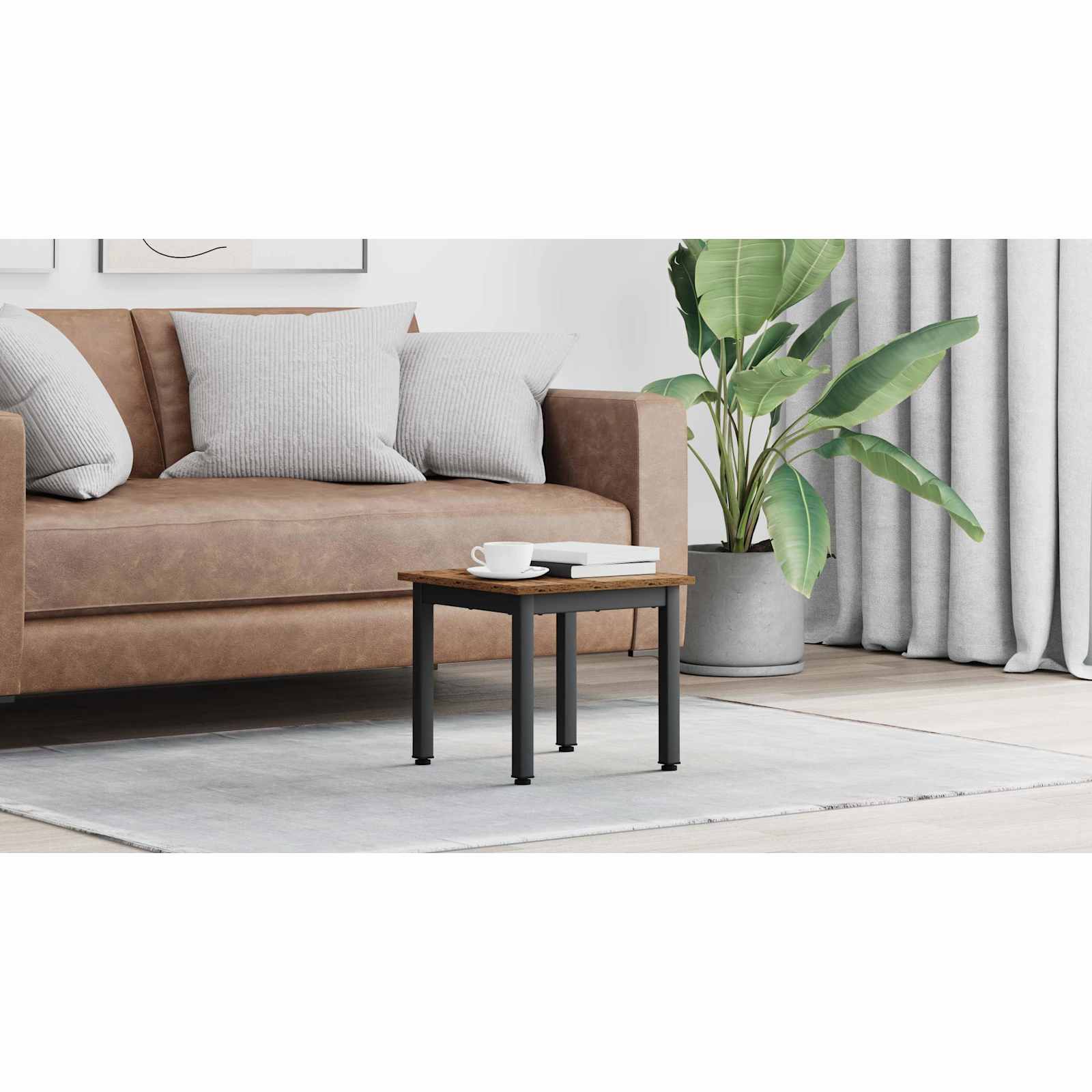vidaXL Stolik kawowy Stare drewno 40 x 40 x 36 cm Drewno inżynieryjne