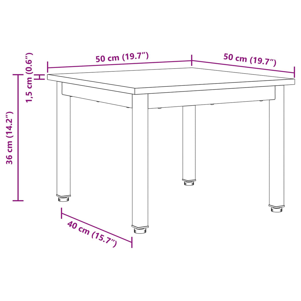 vidaXL Stolik kawowy Sonoma 50 x 50 x 36 cm Materiał drewnopochodny