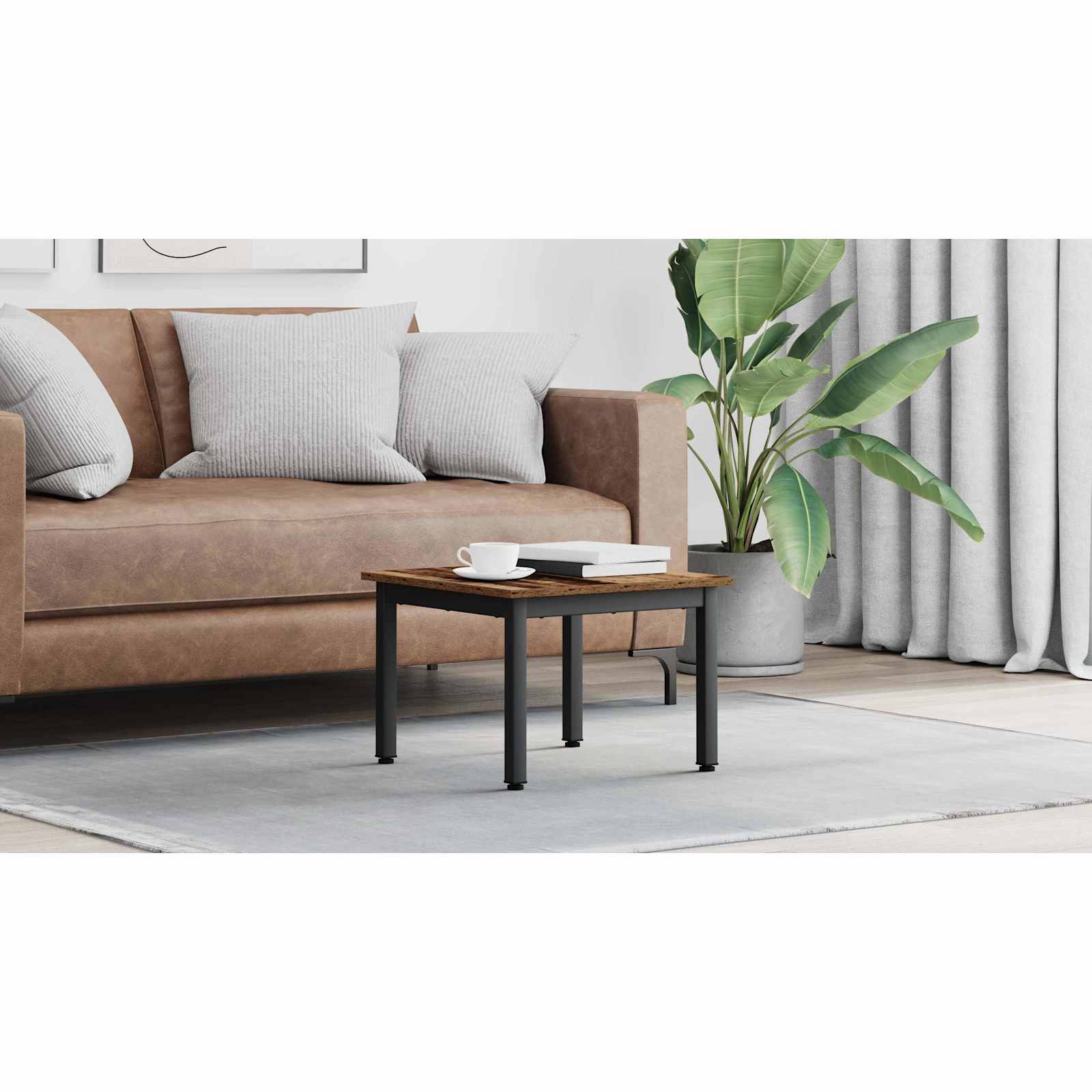 vidaXL Stolik kawowy Stare drewno 50 x 50 x 36 cm Drewno inżynieryjne