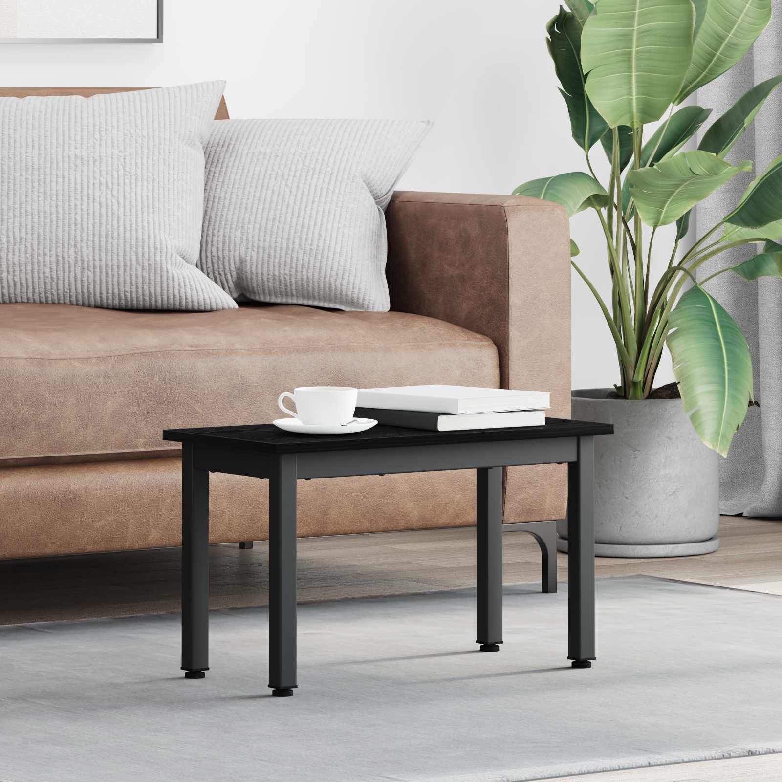 vidaXL Stolik kawowy Czarny Dąb 60 x 30 x 36 cm