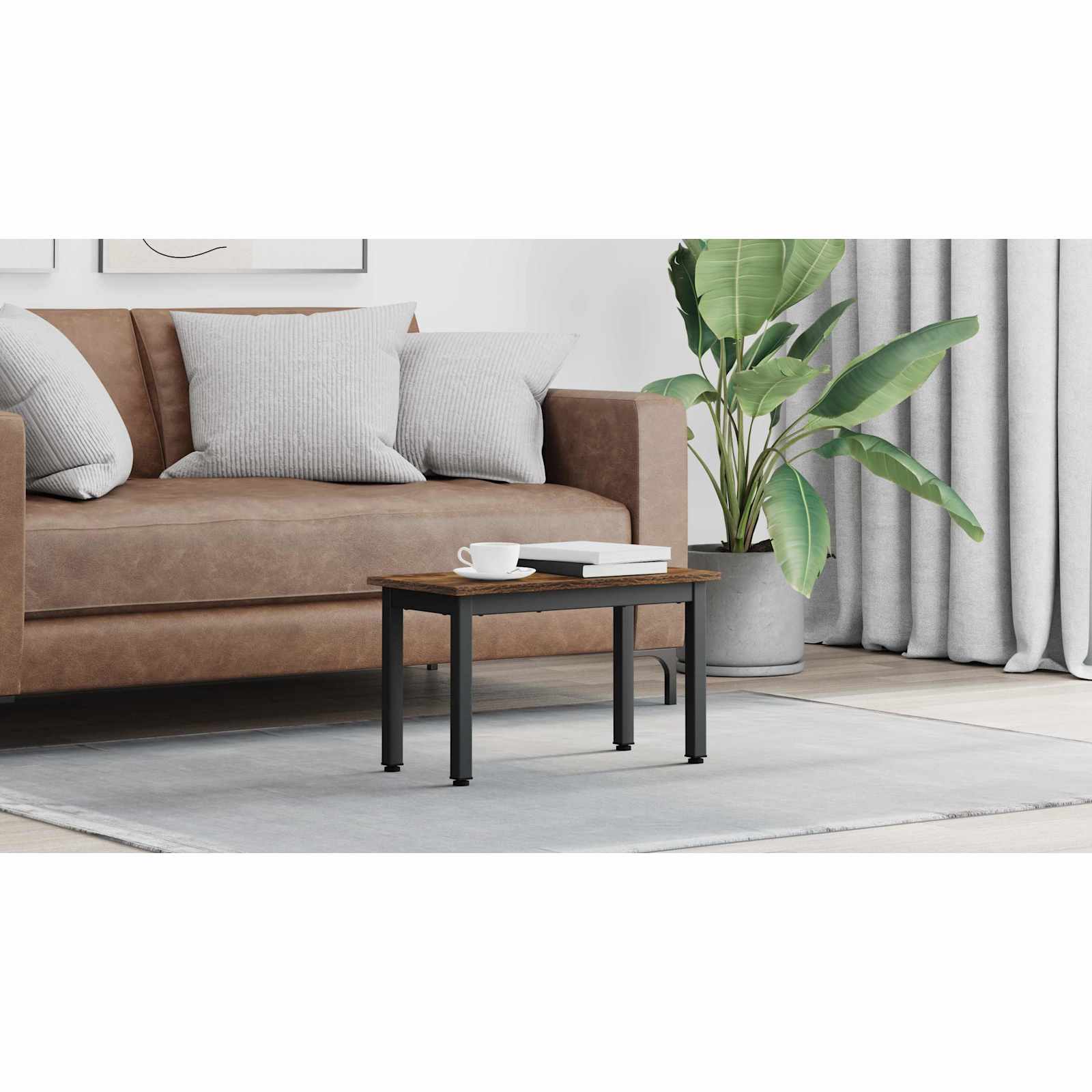 vidaXL Stolik kawowy Dąb dymny 60 x 30 x 36 cm Drewno inżynieryjne