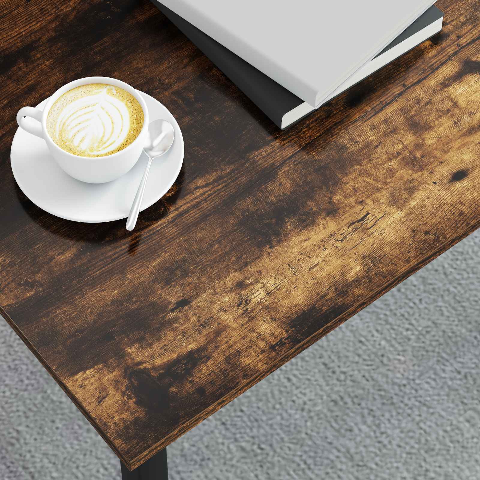 vidaXL Stolik kawowy Dąb dymny 70 x 50 x 36 cm Materiał drewnopochodny