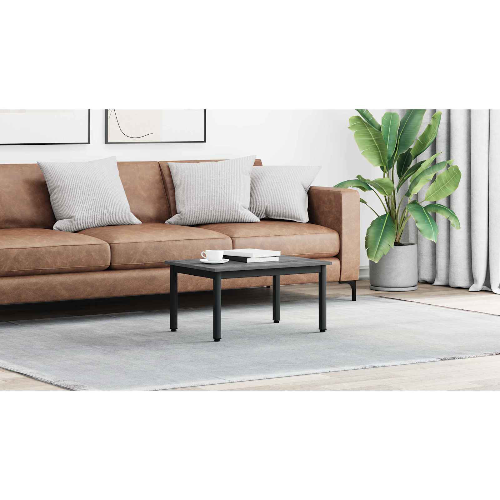 vidaXL Stolik kawowy Szary Sonoma 70 x 50 x 36 cm Drewno inżynieryjne