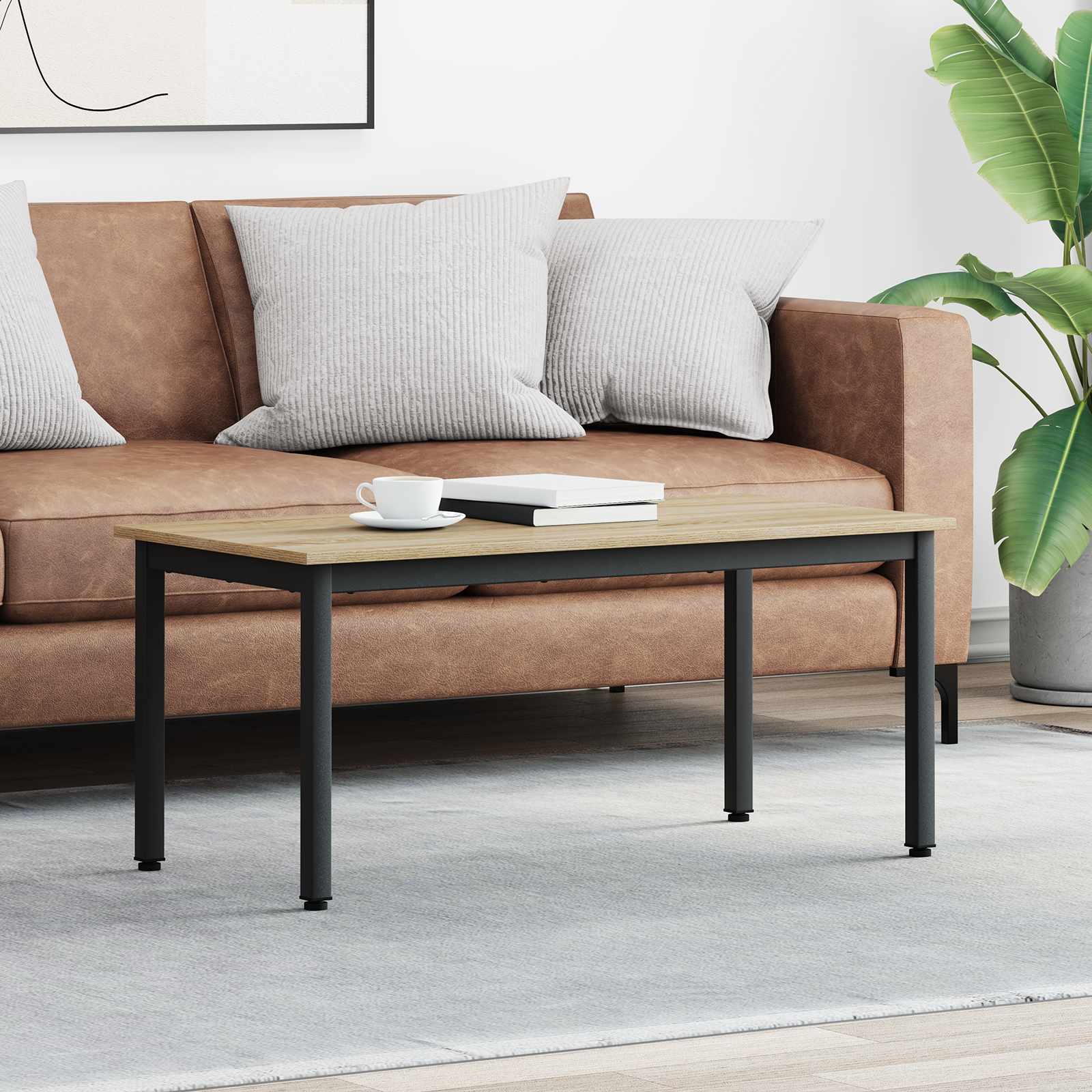 vidaXL Stolik kawowy Sonoma 100 x 50 x 45 cm Materiał drewnopochodny