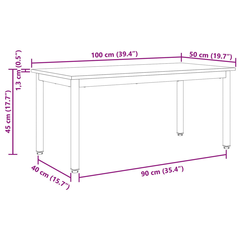 vidaXL Stolik kawowy Sonoma 100 x 50 x 45 cm Materiał drewnopochodny