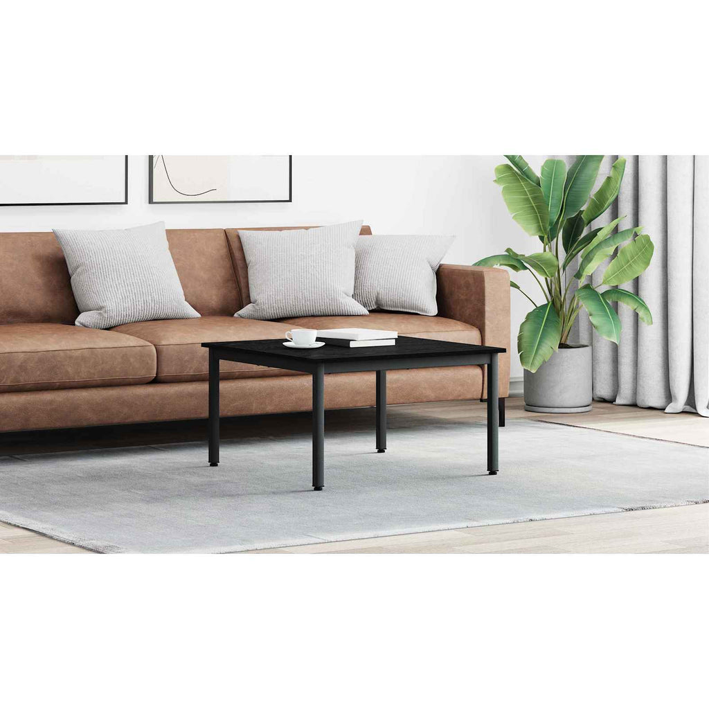 vidaXL Stolik kawowy Czarny Dąb 80 x 80 x 45 cm Drewno inżynieryjne