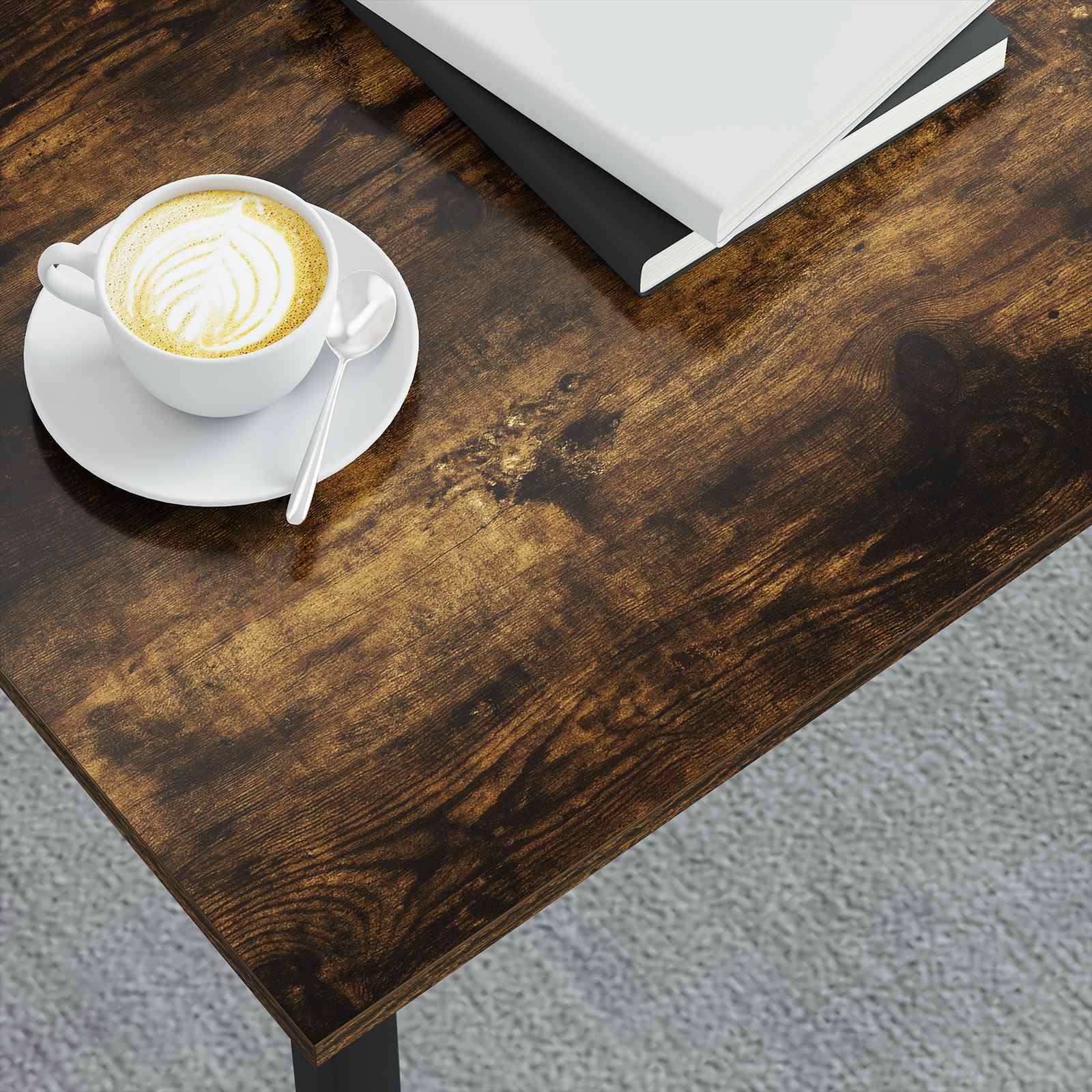 vidaXL Stolik kawowy Dąb dymny 80 x 80 x 45 cm Materiał drewnopochodny