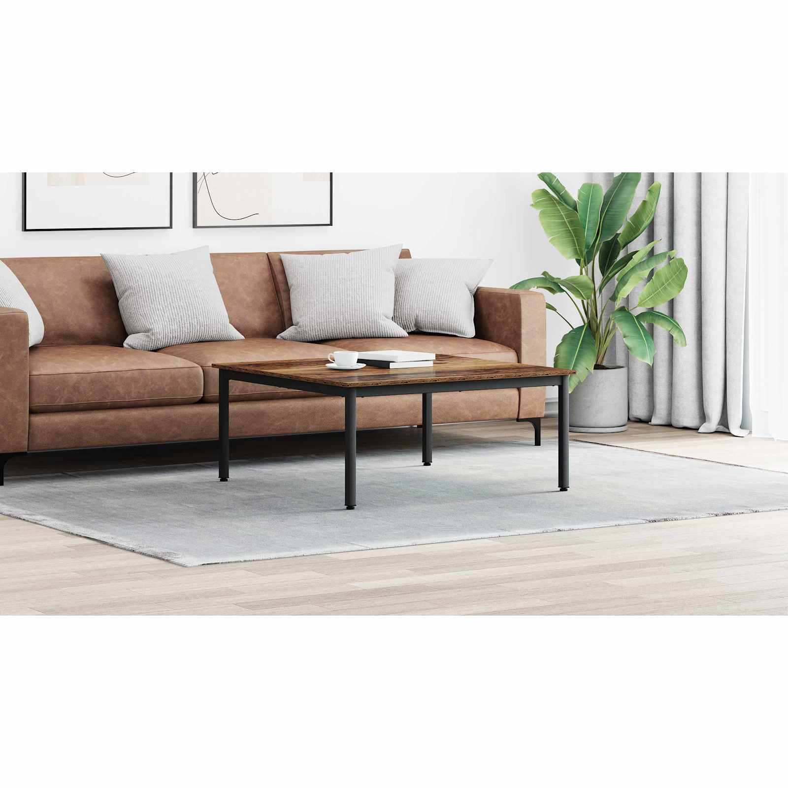 vidaXL Stolik kawowy Stare drewno 100 x 100 x 45 cm