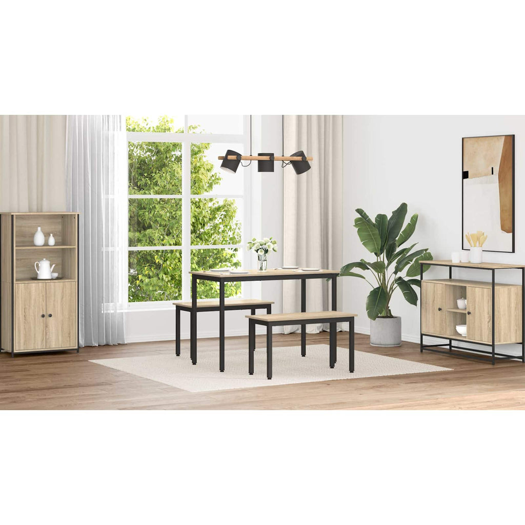 vidaXL ławka Sonoma 80 x 35 x 45 cm Drewno inżynieryjne