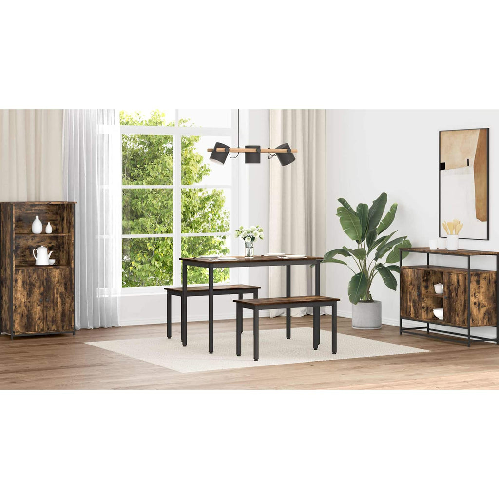 vidaXL ławka Dąb dymny 80 x 35 x 45 cm Drewno inżynieryjne