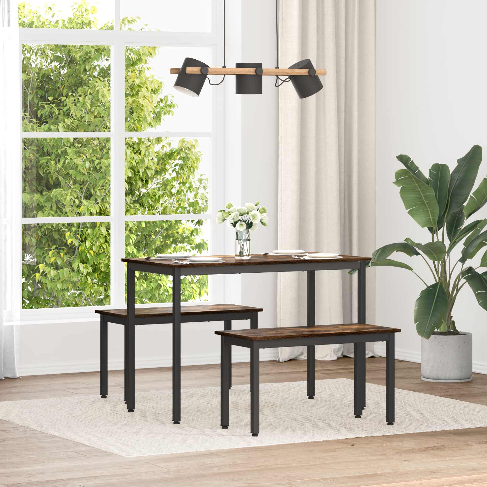 vidaXL ławka Dąb dymny 80 x 35 x 45 cm Materiał drewnopochodny