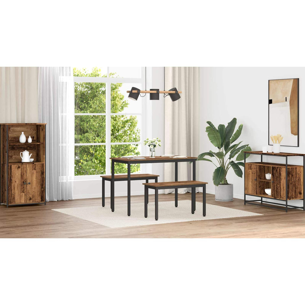 vidaXL ławka Stare drewno 80 x 35 x 45 cm Drewno inżynieryjne
