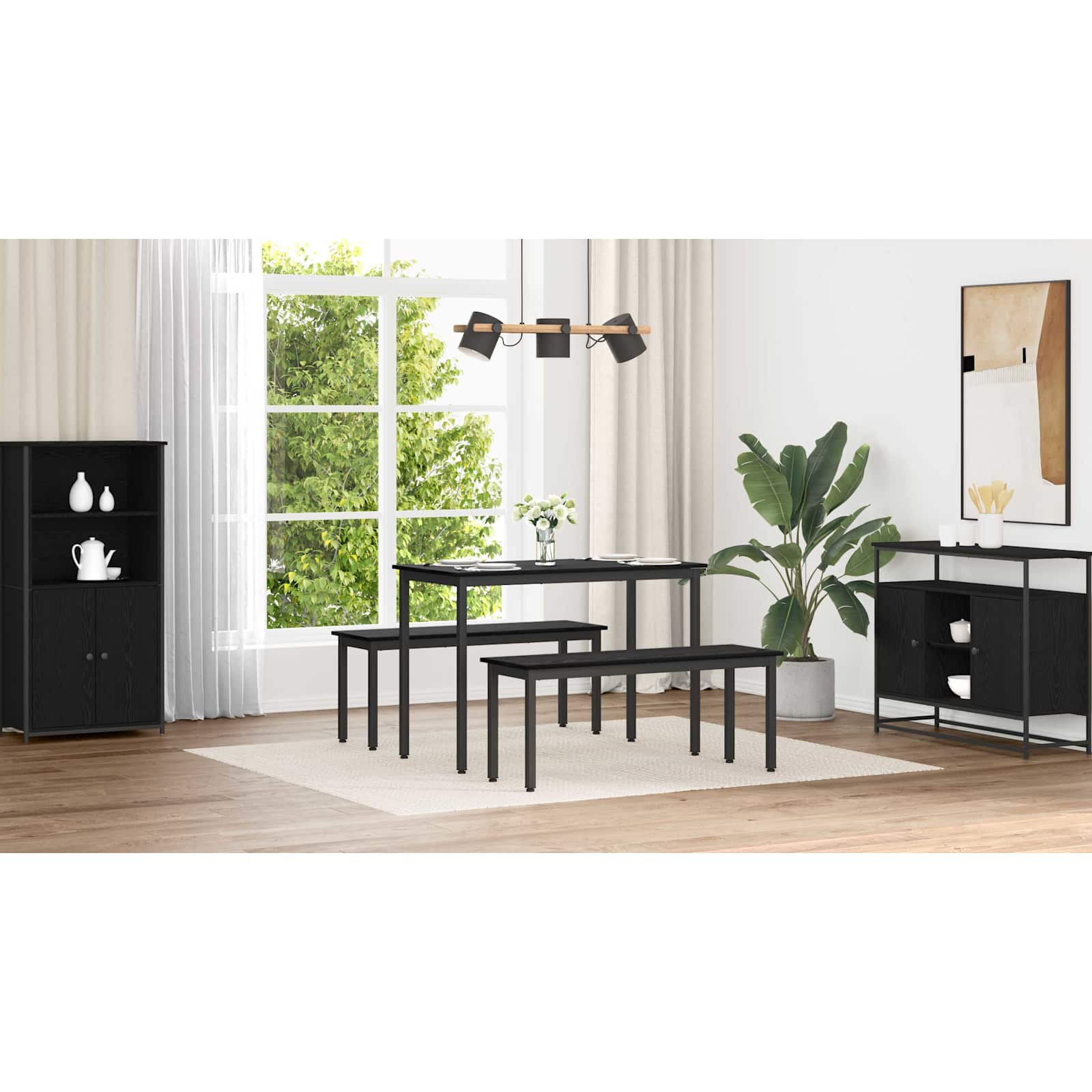 vidaXL ławka Czarny Dąb 110 x 35 x 45 cm Drewno inżynieryjne