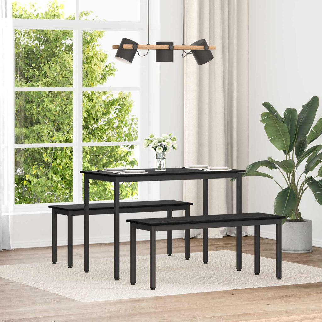 vidaXL ławka Czarny Dąb 110 x 35 x 45 cm Materiał drewnopochodny