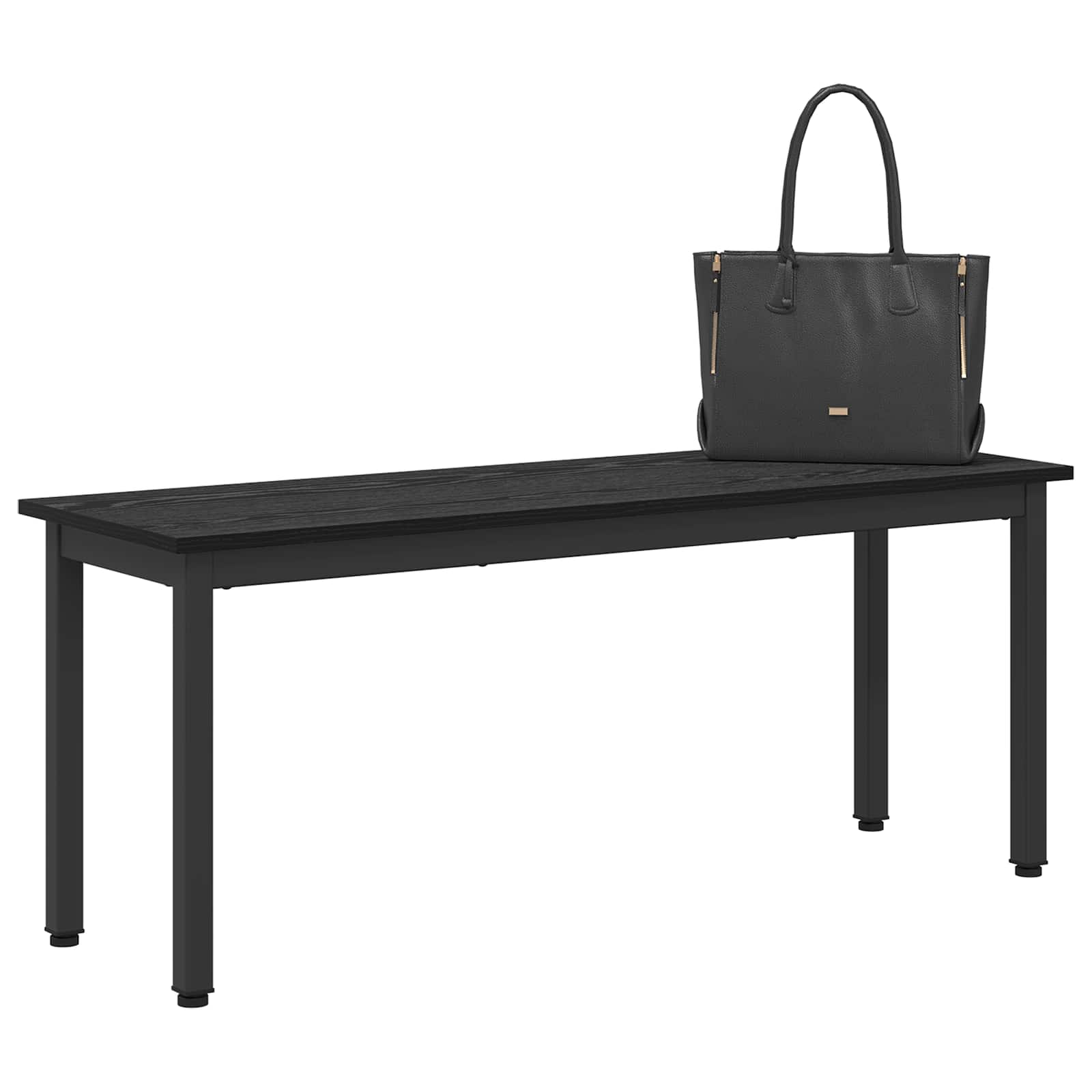 vidaXL ławka Czarny Dąb 110 x 35 x 45 cm Materiał drewnopochodny