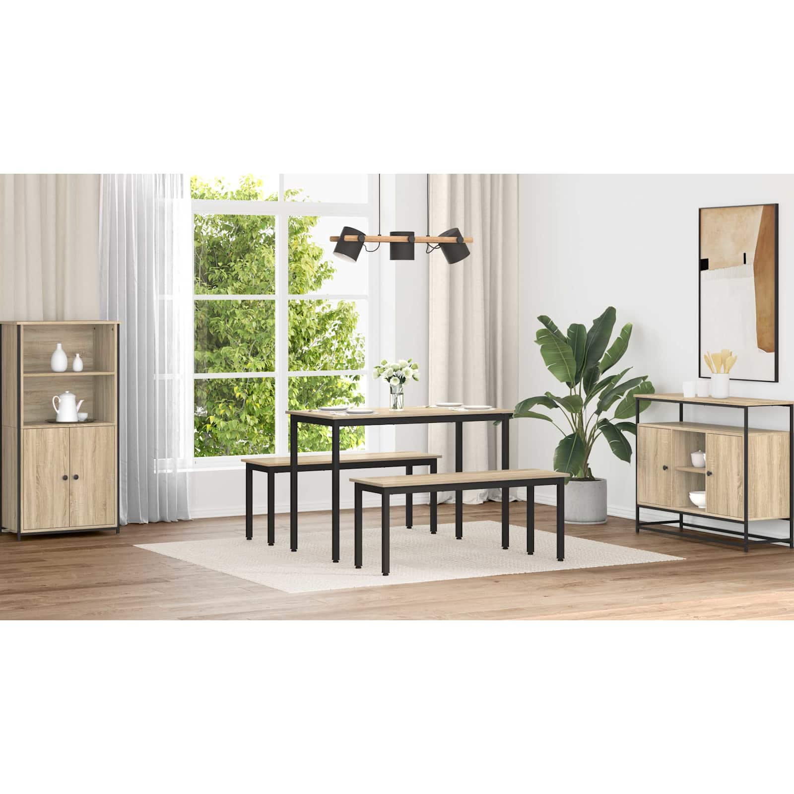 vidaXL ławka Sonoma 110 x 35 x 45 cm Drewno inżynieryjne