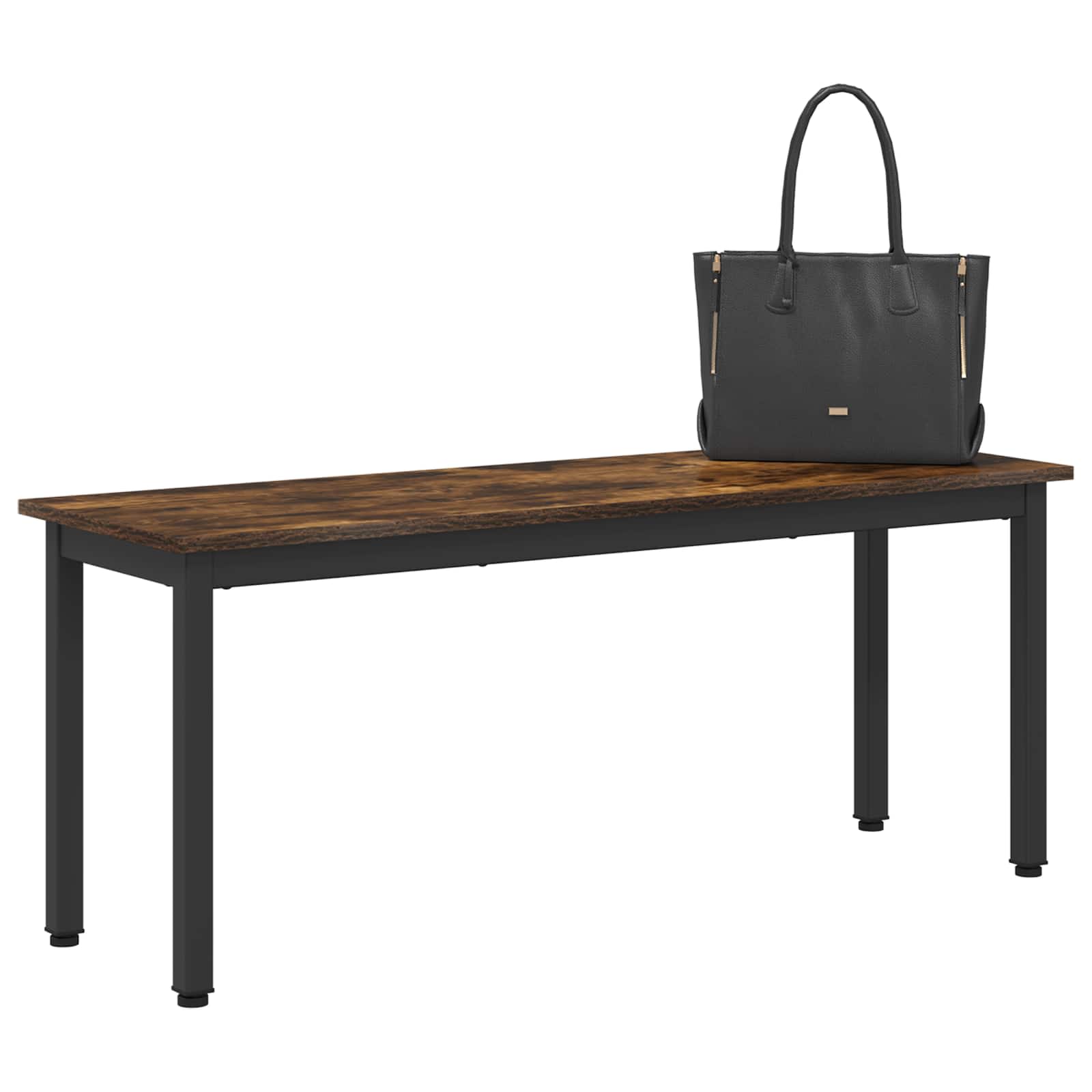 vidaXL ławka Dąb dymny 110 x 35 x 45 cm Materiał drewnopochodny