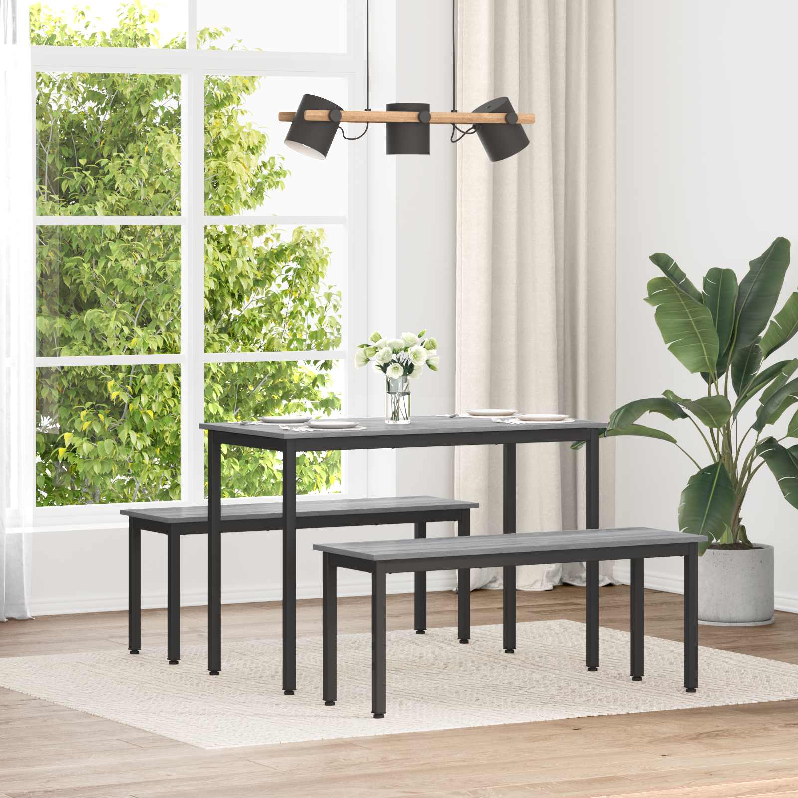 vidaXL ławka Szary Sonoma 110 x 35 x 45 cm Materiał drewnopochodny