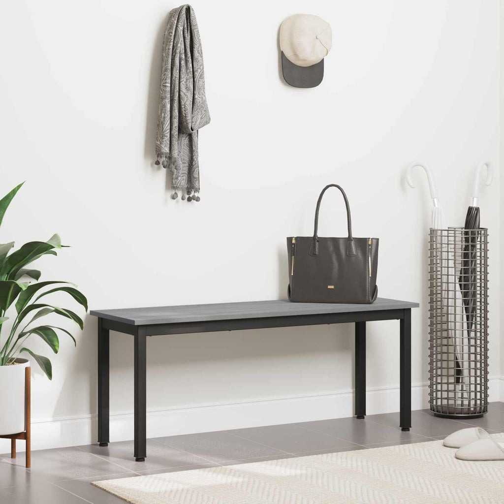vidaXL ławka Szary Sonoma 110 x 35 x 45 cm Materiał drewnopochodny