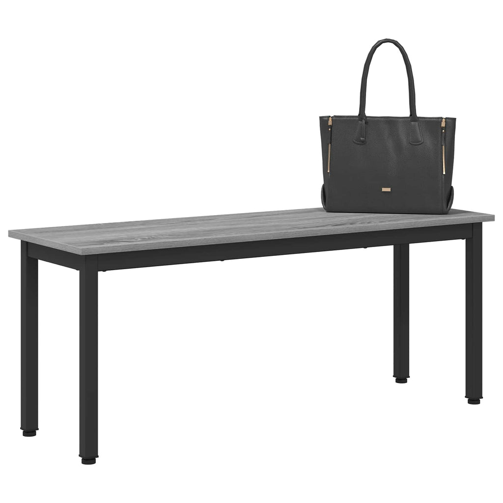 vidaXL ławka Szary Sonoma 110 x 35 x 45 cm Materiał drewnopochodny