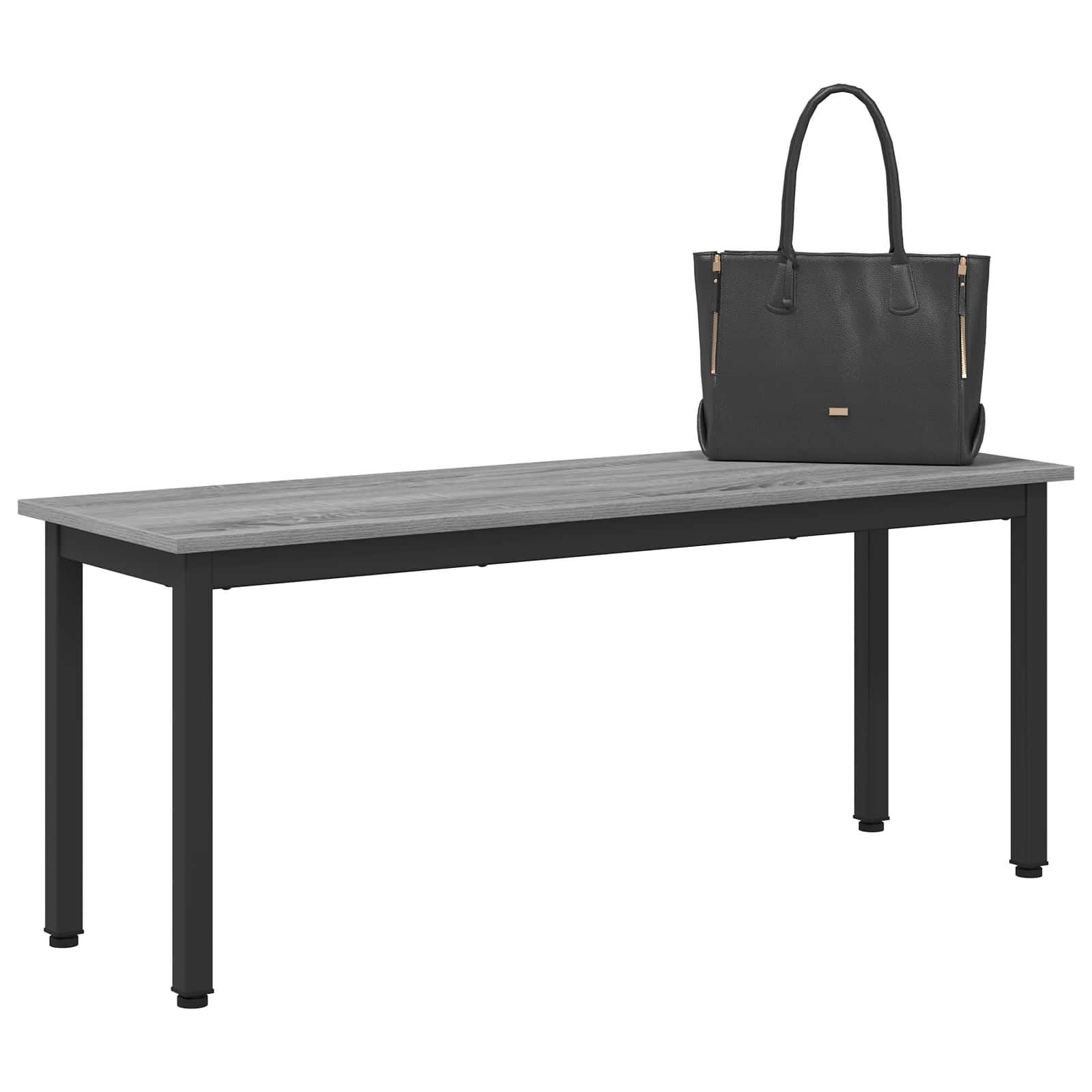 vidaXL ławka Szary Sonoma 110 x 35 x 45 cm Materiał drewnopochodny