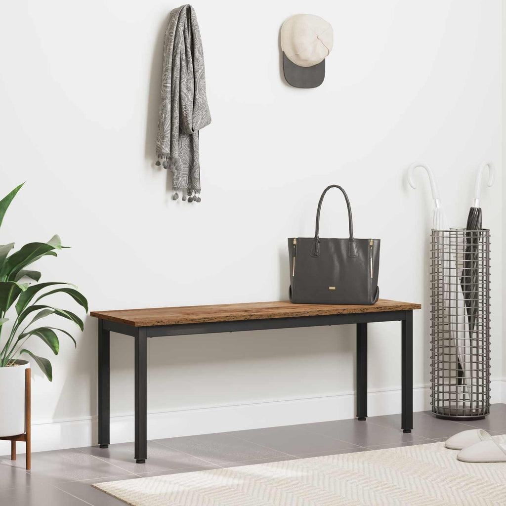 vidaXL ławka Stare drewno 110 x 35 x 45 cm Materiał drewnopochodny