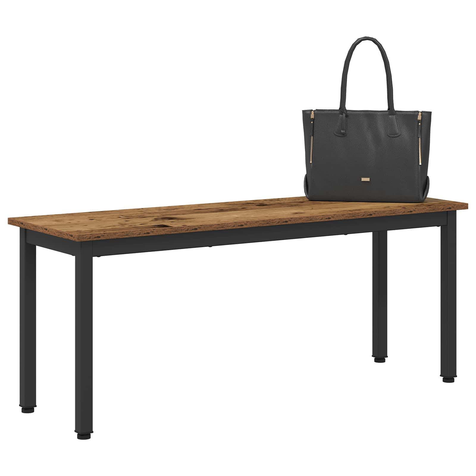 vidaXL ławka Stare drewno 110 x 35 x 45 cm Materiał drewnopochodny