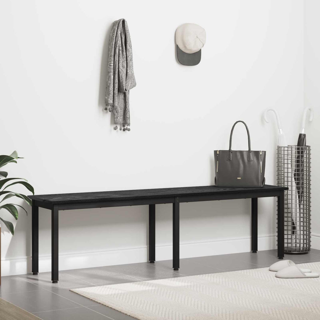 vidaXL ławka Czarny Dąb 160 x 35 x 45 cm Drewno inżynieryjne