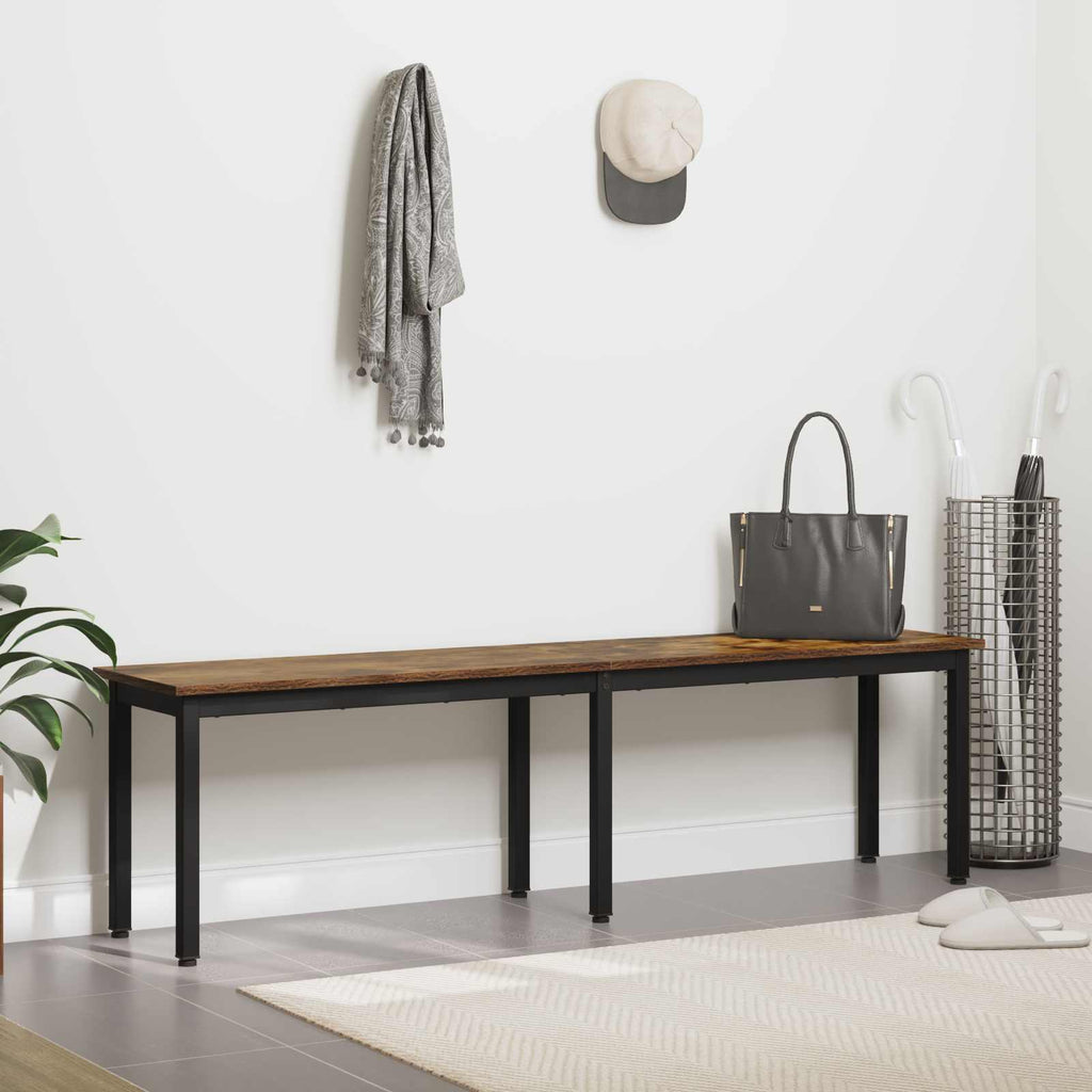 vidaXL ławka Dąb dymny 160 x 35 x 45 cm Materiał drewnopochodny