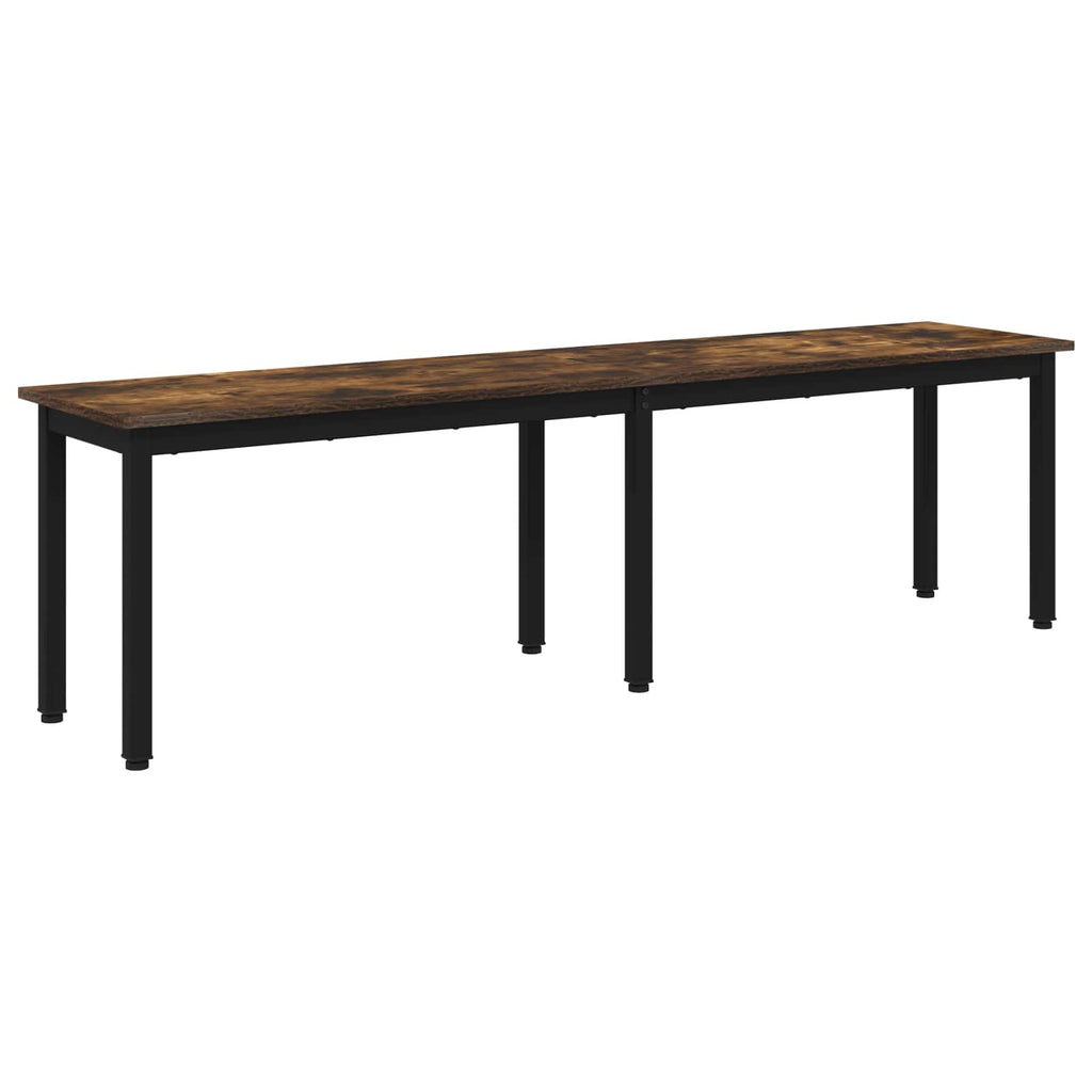 vidaXL ławka Dąb dymny 160 x 35 x 45 cm Materiał drewnopochodny