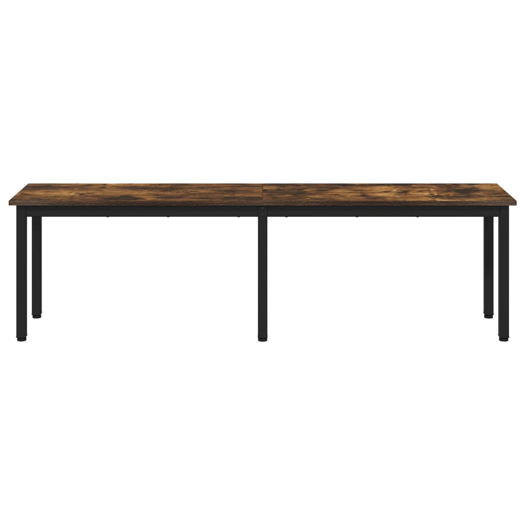 vidaXL ławka Dąb dymny 160 x 35 x 45 cm Materiał drewnopochodny