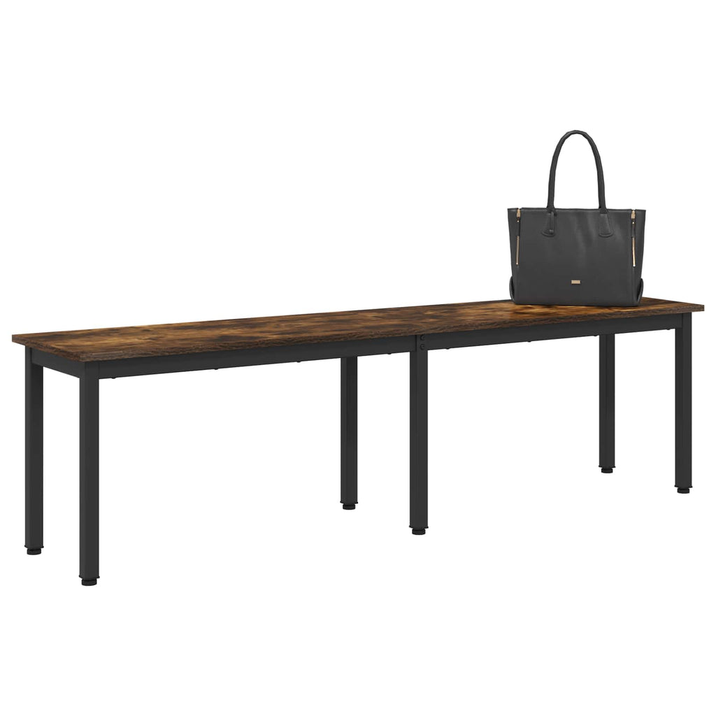 vidaXL ławka Dąb dymny 160 x 35 x 45 cm Materiał drewnopochodny