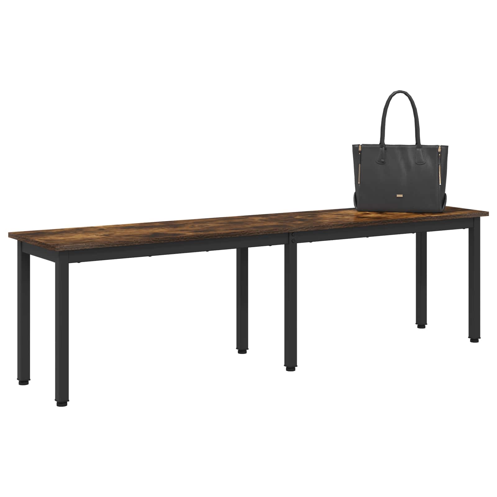 vidaXL ławka Dąb dymny 160 x 35 x 45 cm Materiał drewnopochodny