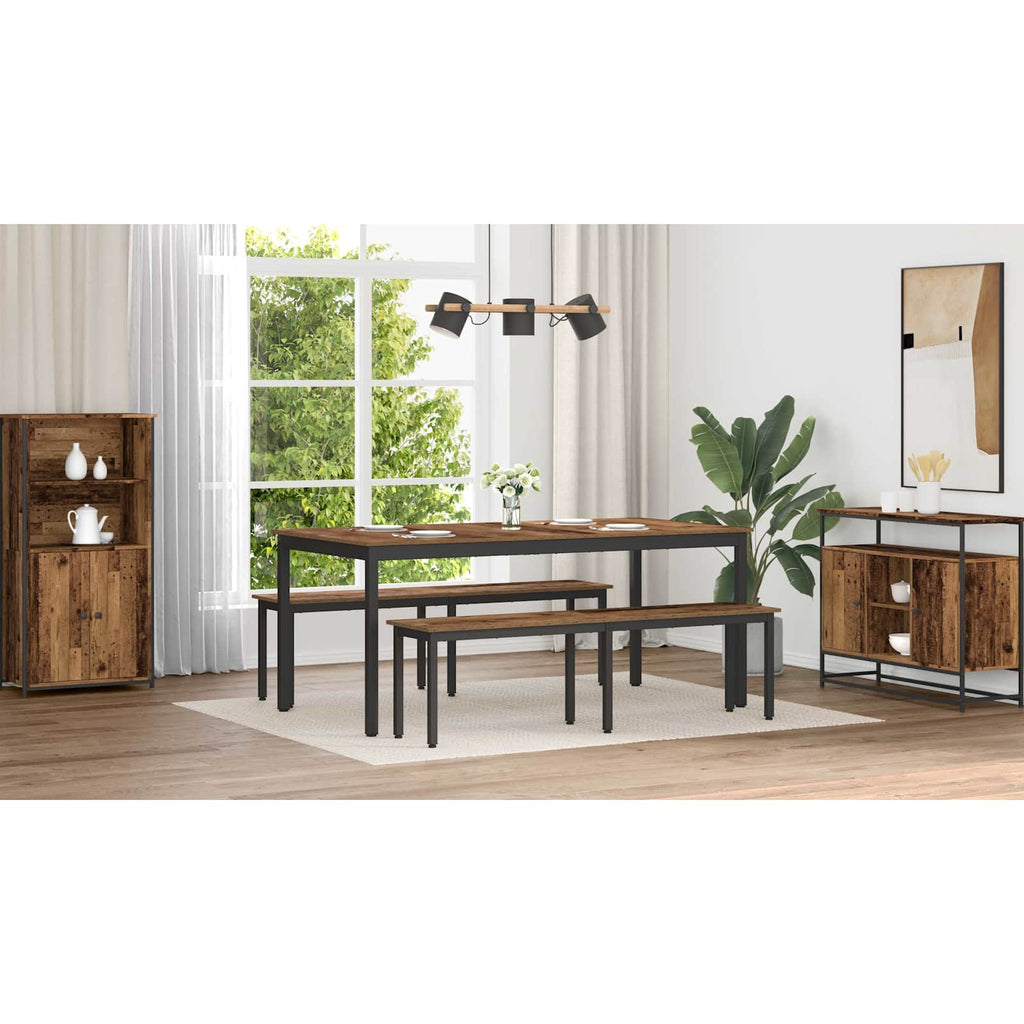 vidaXL ławka Stare drewno 160 x 35 x 45 cm Materiał drewnopochodny