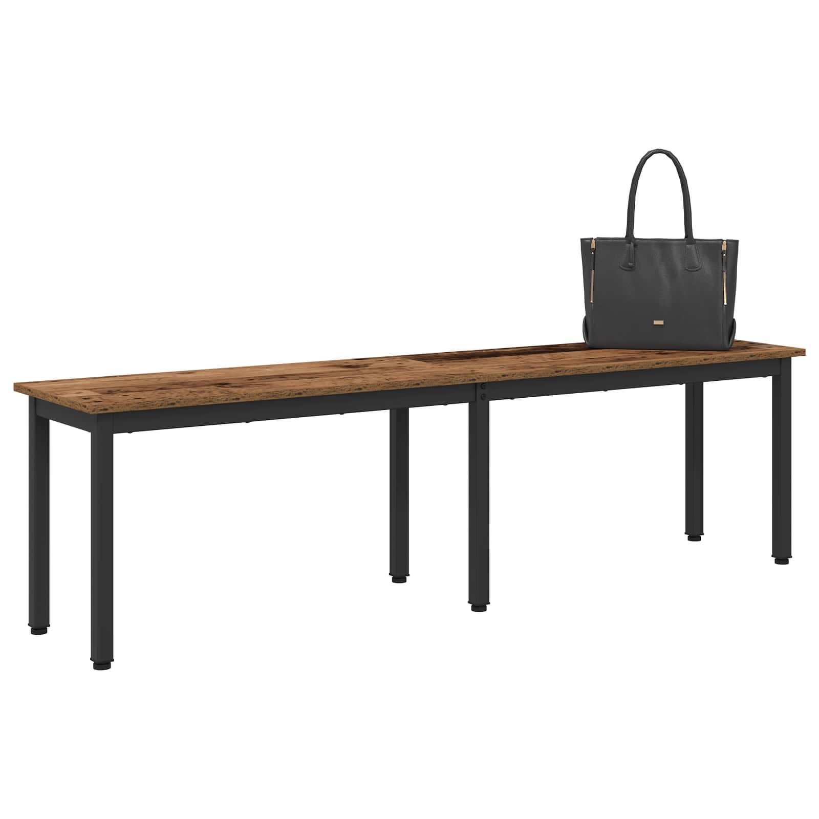 vidaXL ławka Stare drewno 160 x 35 x 45 cm Materiał drewnopochodny