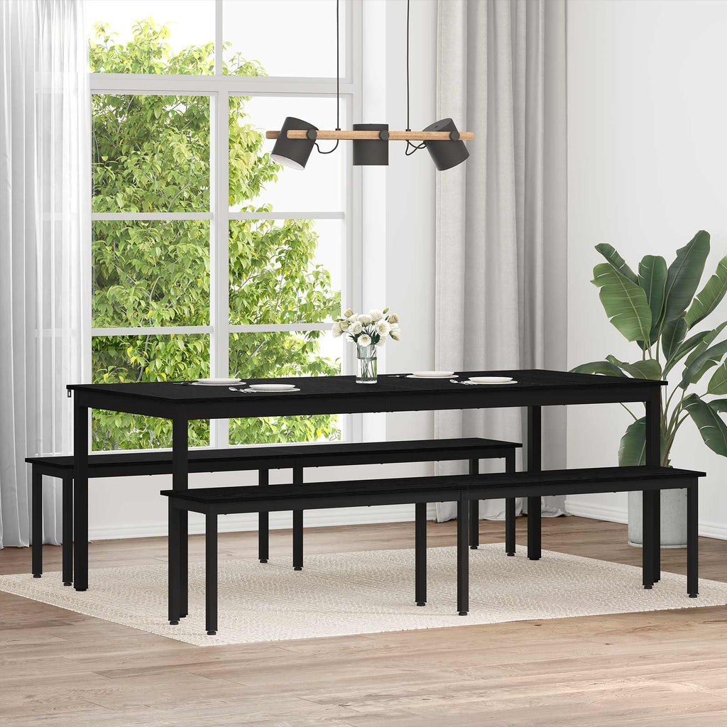 vidaXL ławka Czarny Dąb 200 x 35 x 45 cm Drewno inżynieryjne
