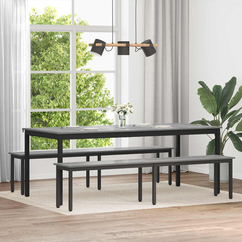 vidaXL ławka Szary Sonoma 200 x 35 x 45 cm Materiał drewnopochodny