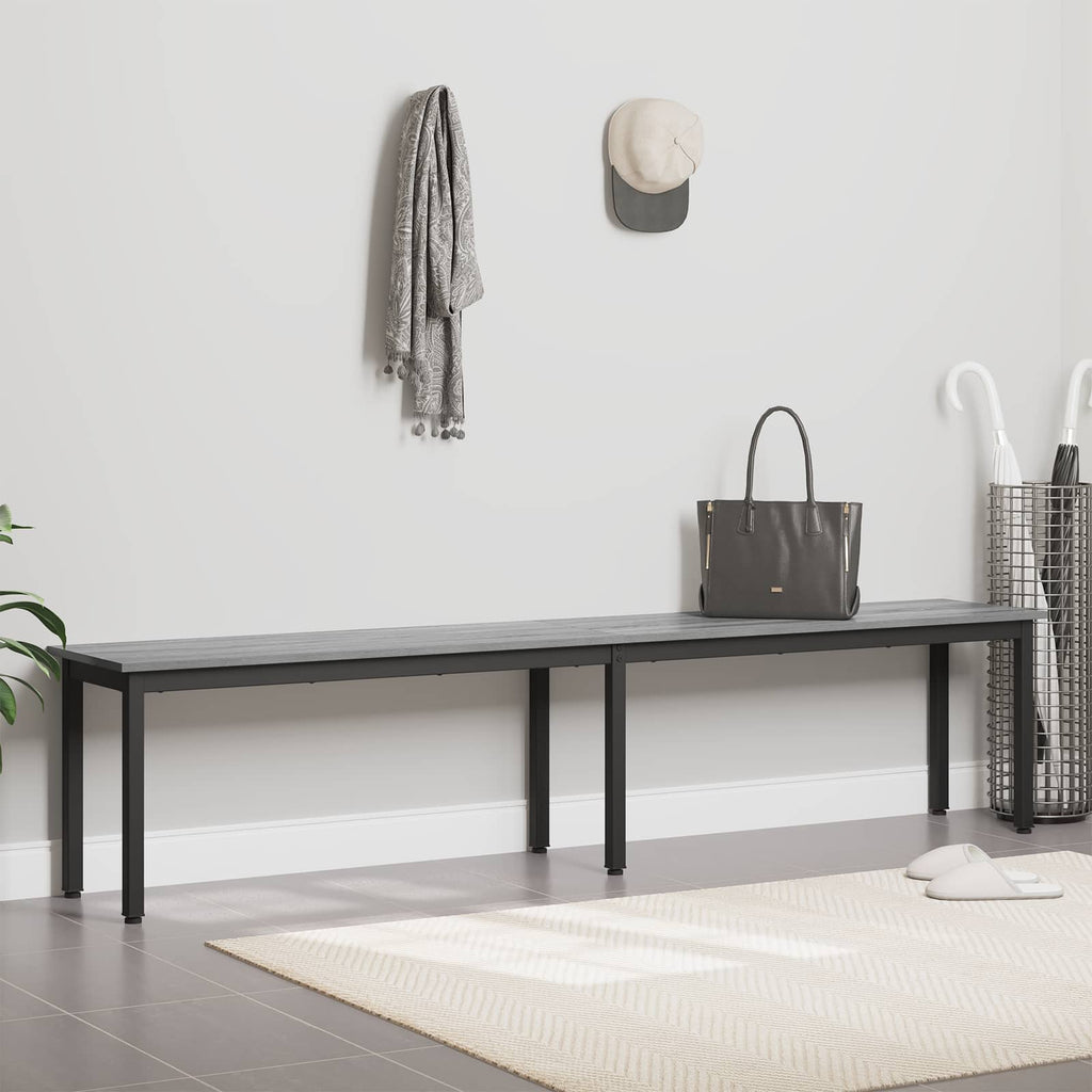 vidaXL ławka Szary Sonoma 200 x 35 x 45 cm Materiał drewnopochodny