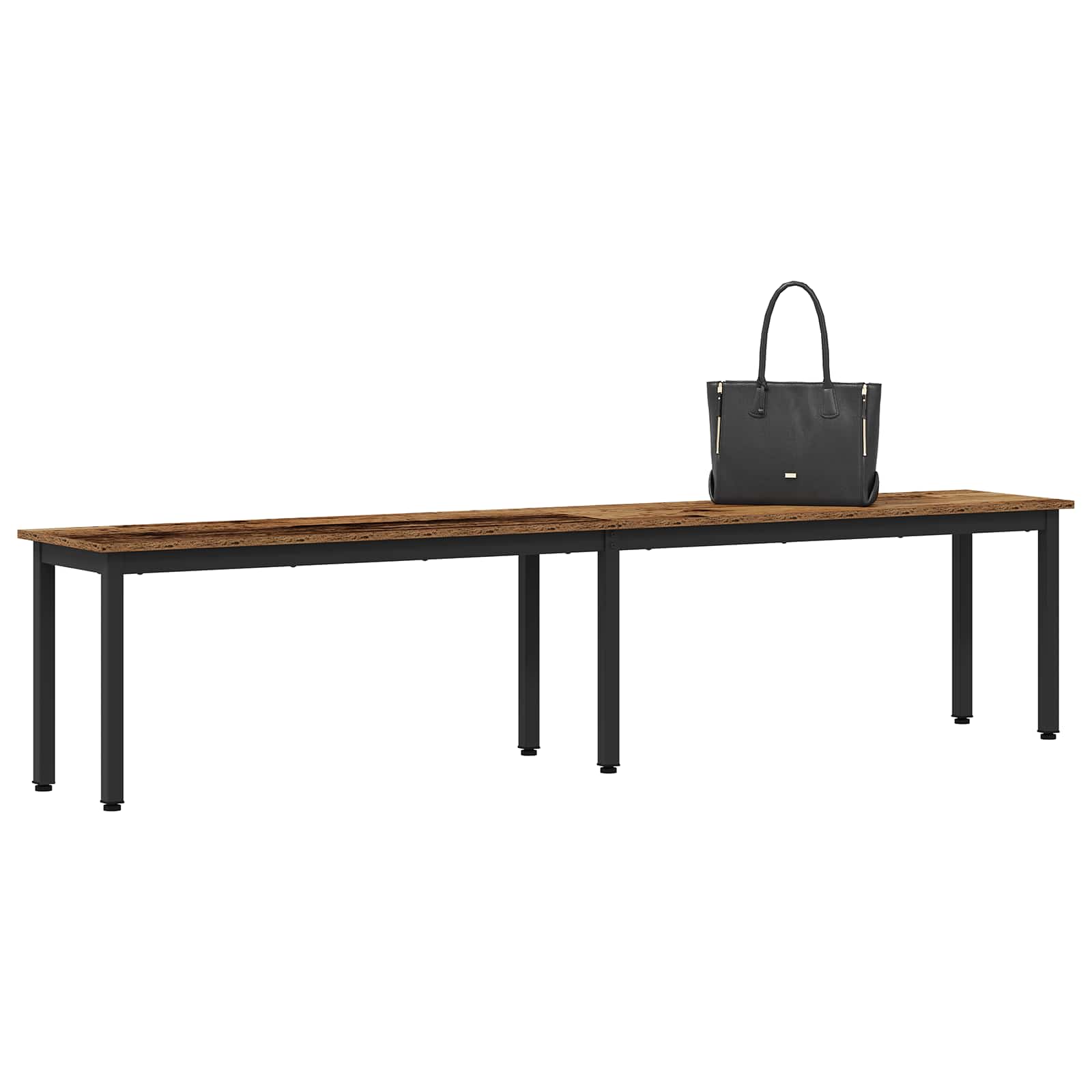 vidaXL ławka Stare drewno 200 x 35 x 45 cm Materiał drewnopochodny