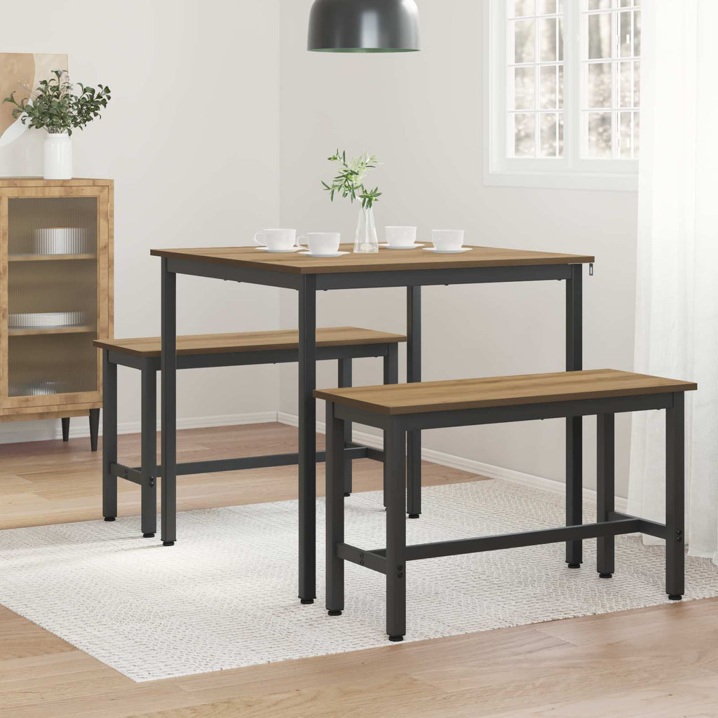 vidaXL Stoły do jadalni 80 x 80 x 75 cm Drewno inżynieryjne Kwadrat