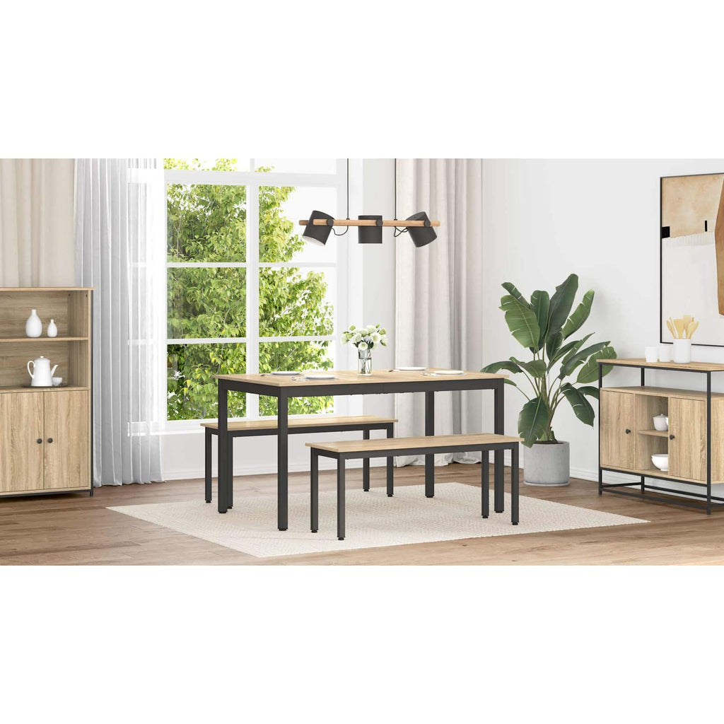 vidaXL Stoły do jadalni 140 x 80 x 75 cm METAL Prostokątny