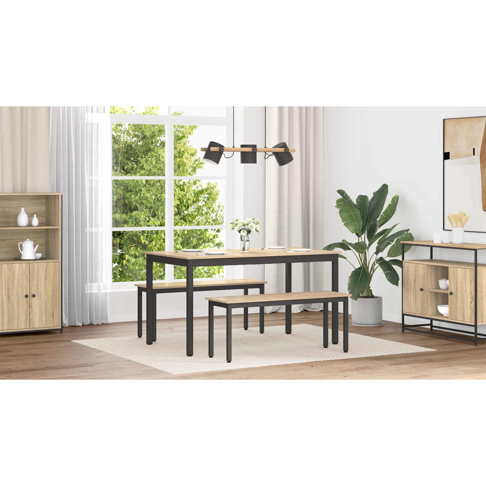 vidaXL Stoły do jadalni 140 x 80 x 75 cm METAL Prostokątny