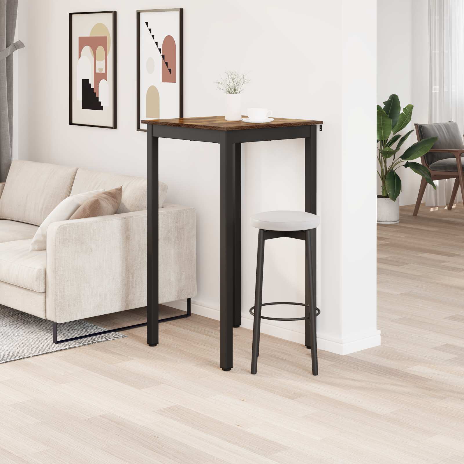 vidaXL Stojący Stół Barowy Materiał drewnopochodny